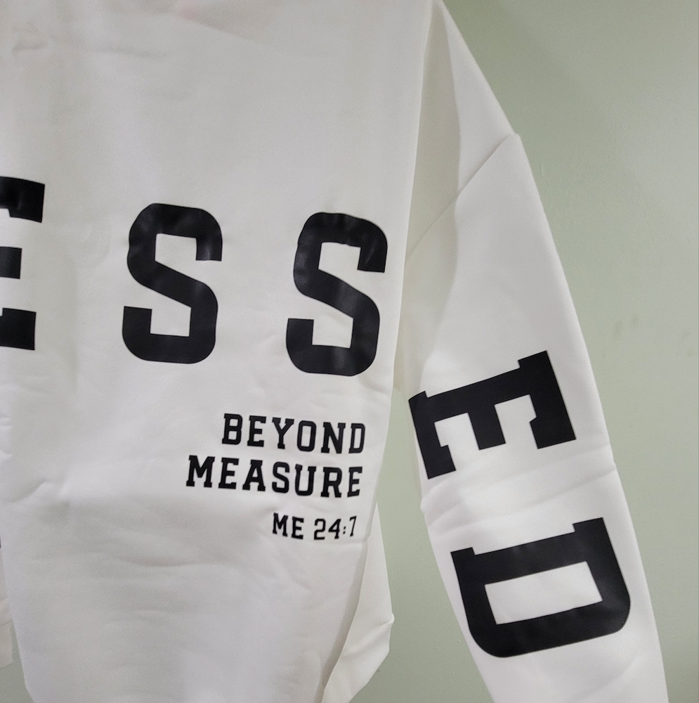 NWT OVERSIZED HOODIE PLUS SIZES "Blessed beyond measure" - Picture 3 of 10